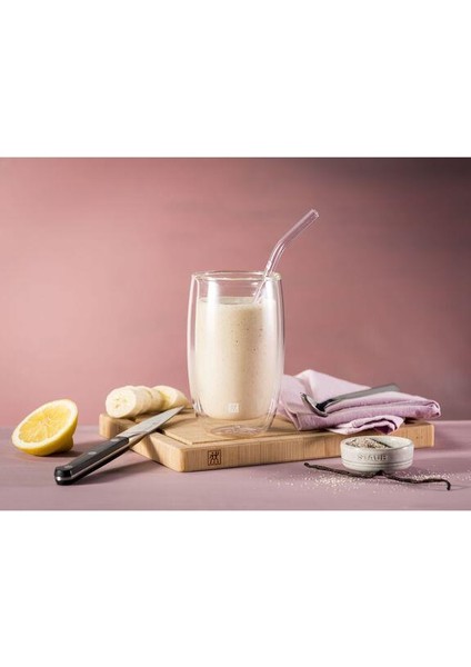 Sorrento Cam Şeffaf Pipet - Kıvrımlı
