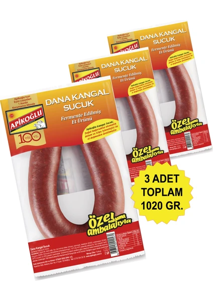 Dana Kangal Sucuk 340 Gr. Üçlü Paket