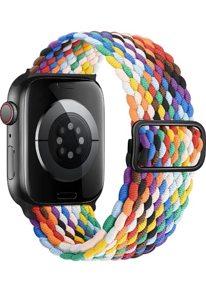 Apple Watch Uyumlu 38MM 40MM 41MM 2 Adet Set 1/2/3/4/5/6/se/7/8/9 Kordon Loop Örgülü Kordon