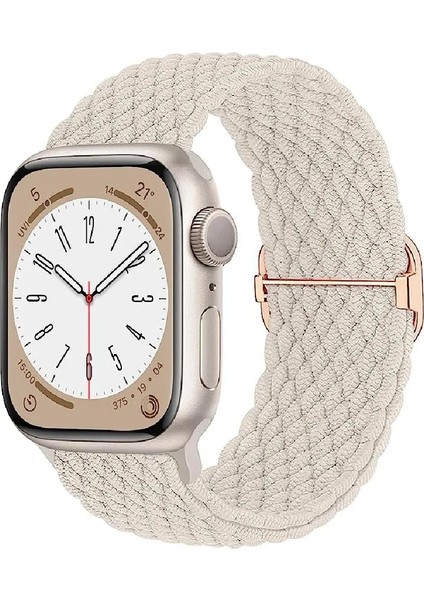 Apple Watch Uyumlu 38MM 40MM 41MM 2 Adet Set 1/2/3/4/5/6/se/7/8/9 Kordon Loop Örgülü Kordon