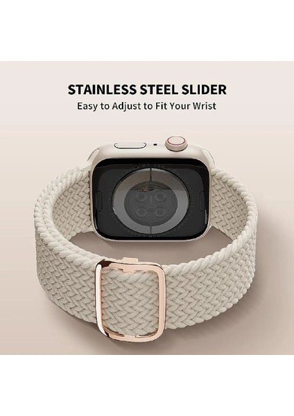 Apple Watch Uyumlu 38MM 40MM 41MM 2 Adet Set 1/2/3/4/5/6/se/7/8/9 Kordon Loop Örgülü Kordon