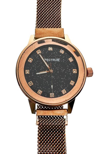 Rose Gold Gökyüzü Temalı Elmaslı Kadın Kol Saati