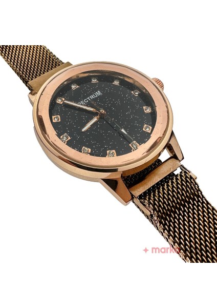 Rose Gold Gökyüzü Temalı Elmaslı Kadın Kol Saati