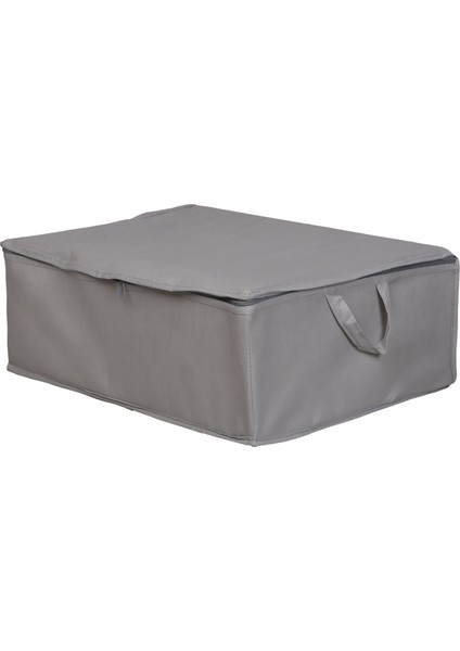 Büyük Boy Yastık Kazak Yorgan Hurcu 22 x 46 x 62 cm Kışlık Gri Hurç