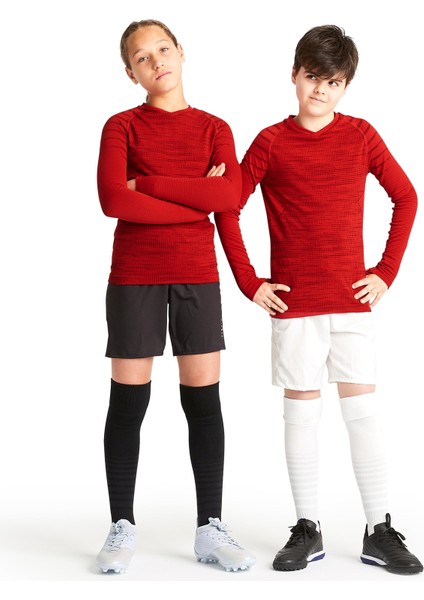 Kipsta Çocuk Futbol Termal İçlik - Kırmızı - Uzun Kollu - Keepdry 500