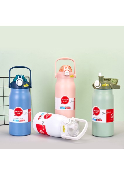 316 Paslanmaz Çelik Termos Bardak Taşınabilir Spor Su Bardağı Yüksek Görünümlü Su Isıtıcısı Büyük Kapasiteli Termos Bardak Taşınabilir Su Isıtıcısı 1000 ml (Yurt Dışından)