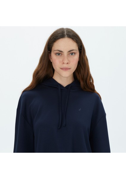 Nautıca Kadın Lacivert Uzun Kollu Sweatshırt 37KE101T.4VN fırsatları
