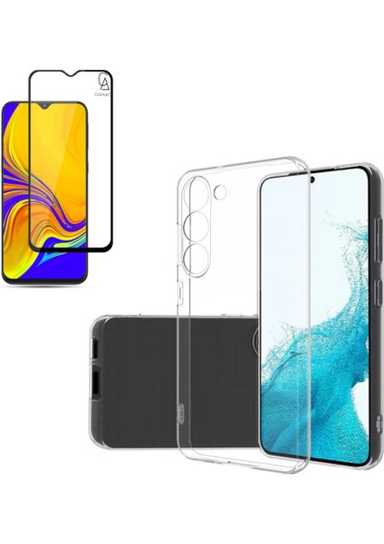 Samsung Galaxy A34 ile Uyumlu Soft Yumuşak Telefon Kılıfı ve 5d Tam Kaplayan Cam Ekran Koruyucu