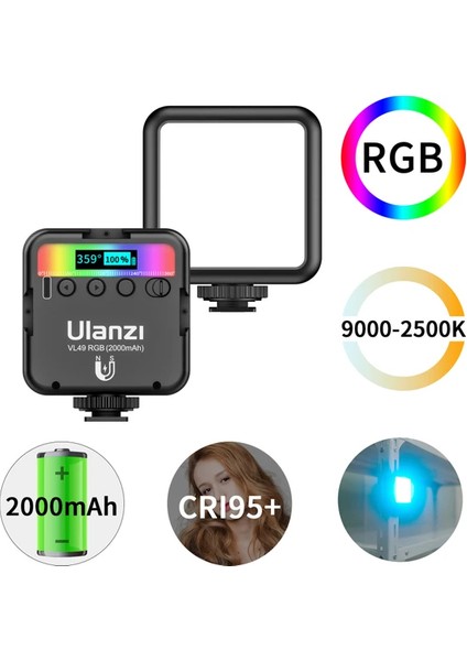 VL49 Rgb Cep LED Fotoğraf Işığı (Yurt Dışından)