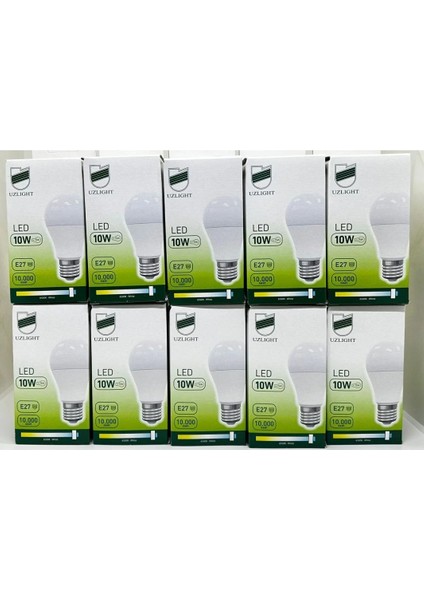 10 W (75W) Beyaz LED Ampul (10 Adet)