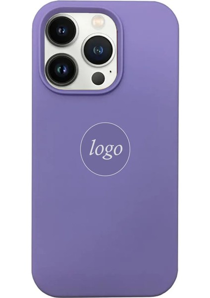 Apple iPhone 15 Pro Max Ile Uyumlu Premium Kılıf Kadife Iç Yüzey Logo Lansman Kapak Lila