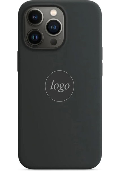 Apple iPhone 15 Pro Max Ile Uyumlu Premium Kılıf Kadife Iç Yüzey Logo Lansman Kapak Siyah
