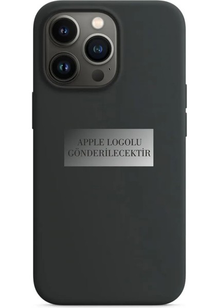 Apple iPhone 15 Pro Max Ile Uyumlu Premium Kılıf Kadife Iç Yüzey Logo Lansman Kapak Siyah