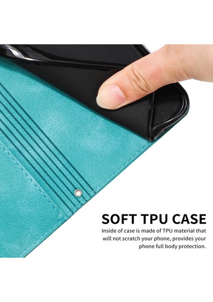 Yihang Boutique Oppo A94 4g ile Uyumlu Kordon Crossbody Boyun Askısı Koruyucu Çevirme Yumuşak Pu Deri Telefon Kılıfı (Yurt Dışından)