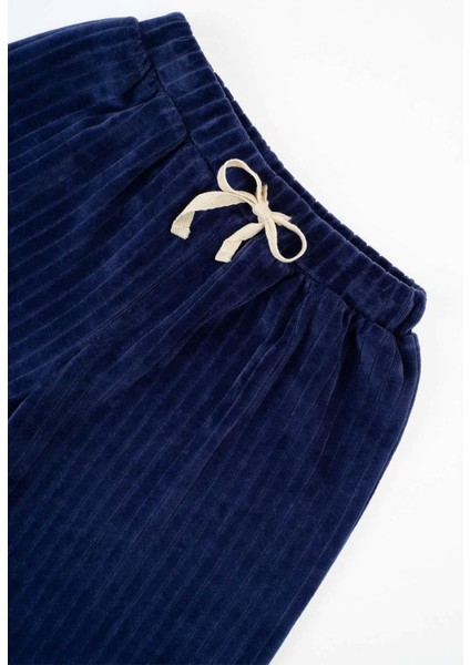 Kadife Palazzo Pantolon Çocuk Lacivert fırsatları
