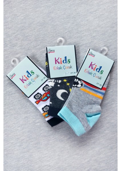 Erkek Çocuk Patik Pamuklu Çorap 6lı Paket Karışık Renkler - CRP2171 fiyatları