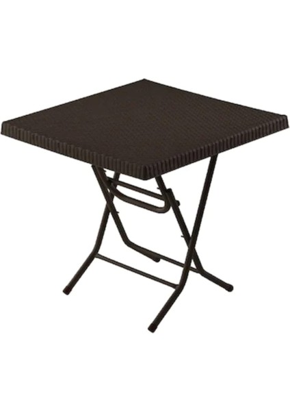80X80 Rattan Bahçe Katlanır Masası