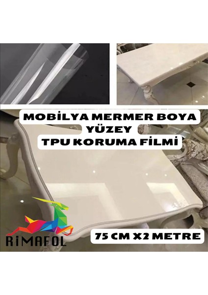 Mobilya Mermer Boya Yüzeytpu Koruma Filmi 75CMX2M