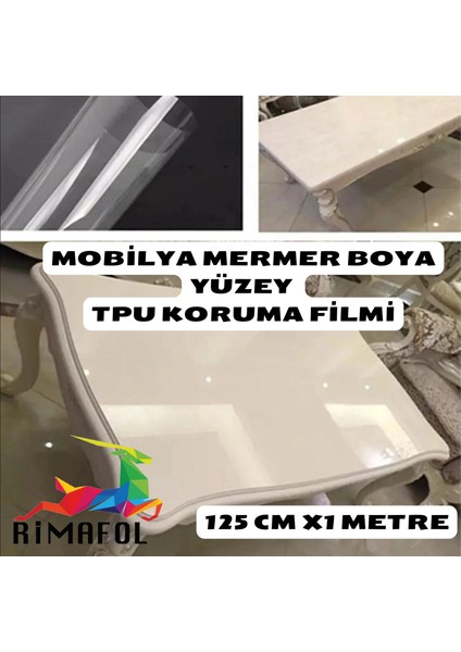 Mobilya Mermer Boya Yüzey Koruma Filmi 125CMX1M