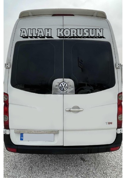 Allah Korusun Kamyon-Ticari-Servis-Dolmuş-Panelvan Arkası Yazı Sticker 120*15 cm