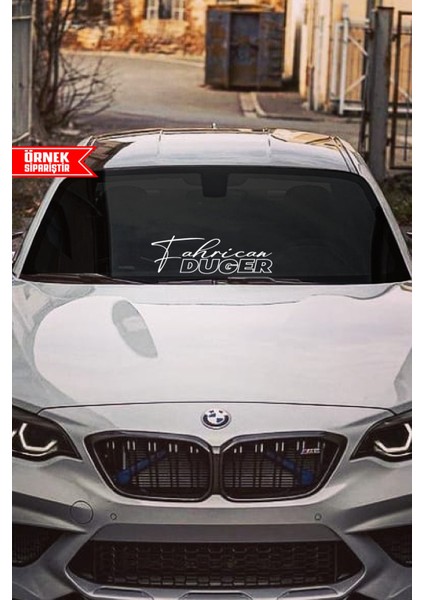 Isim Soyisim Özel Tasarım Oto Cam Yazı Sticker 40*15 cm