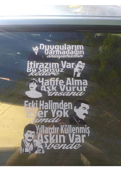 Eskiler Kuşağı Arka Cam Yazısı Sticker 40*20 cm