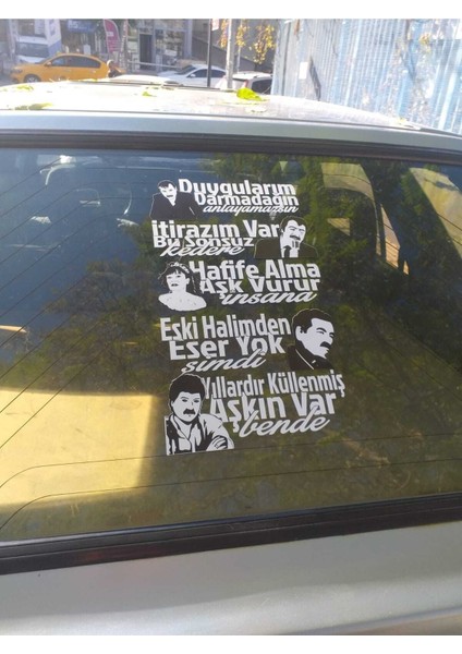 Eskiler Kuşağı Arka Cam Yazısı Sticker 40*20 cm