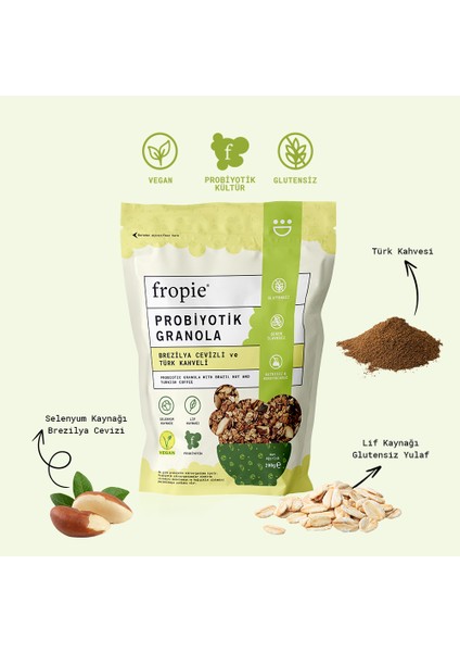 Probiyotik Granola  Brezilya Cevizi & Kahve 200 gr x 3 Adet