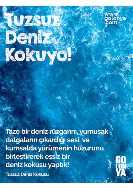 Tuzsuz Deniz Kokulu Kolonya - 250 ml Cam Şişe