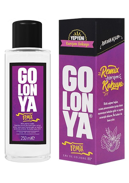 Karışım Kokulu Kolonya - 250 ml Cam Şişe
