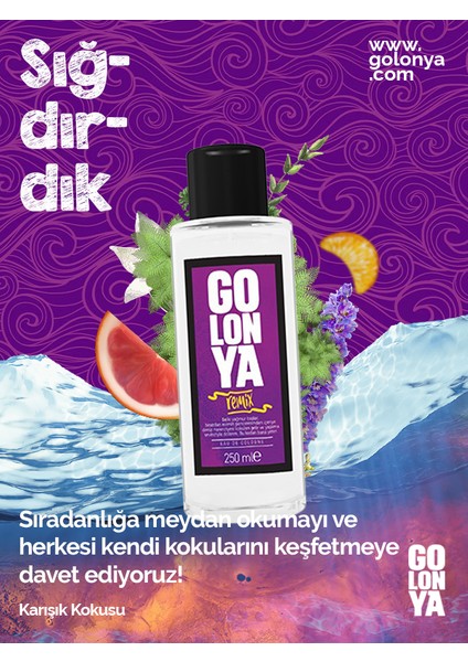 Karışım Kokulu Kolonya - 250 ml Cam Şişe