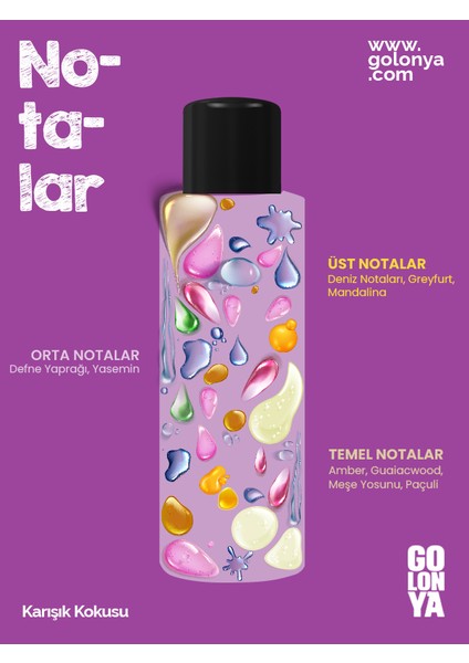 Karışım Kokulu Kolonya - 250 ml Cam Şişe