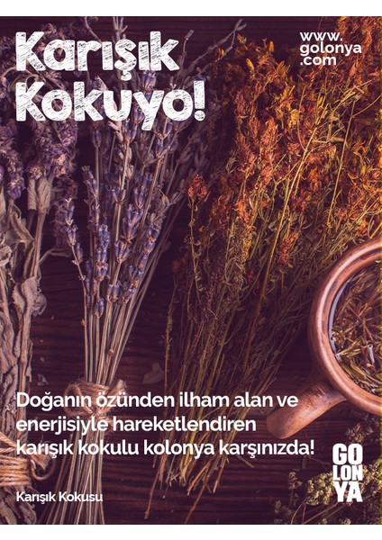 Karışım Kokulu Kolonya - 250 ml Cam Şişe
