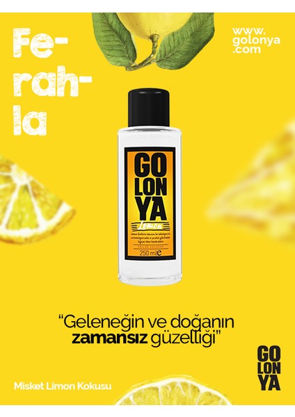 Misket Limon Kokulu Kolonya - 250 ml Cam Şişe