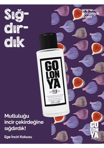 Ege İnciri Kokulu Kolonya - 250 ml Cam Şişe