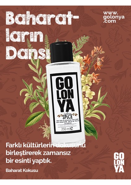 Baharat Kokulu Kolonya - 250 ml Cam Şişe