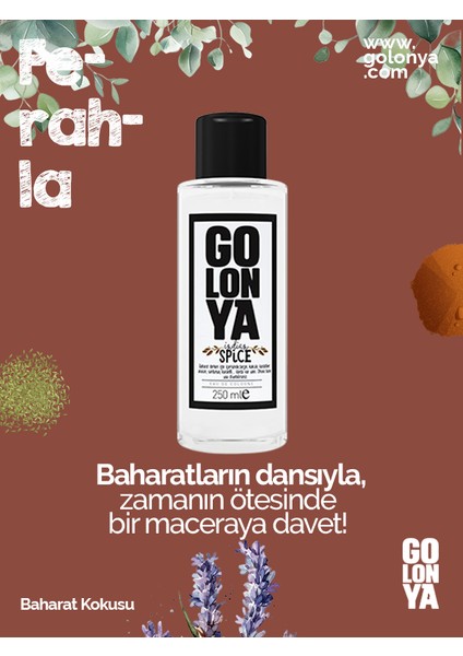 Baharat Kokulu Kolonya - 250 ml Cam Şişe