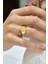 925 Ayar Gümüş Yüzük Gold Kaplama Ayarlanabilir Şovalye Yüzük 1