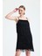 Ip Sacaklı Abiye Scuba Krep Mini Elbise | ELB34822 Siyah 3