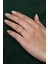 Gümüş Prenses Yüzük Renkli Taşlı Ayarlanabilir Ölçü. Rose Gold Kaplama 925 Ayar Gümüş Yüzük 5