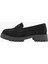 78-02-75001 Kadın Nubuk Deri Siyah Loafer 5