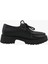 78-02-75002 Kadın Deri Siyah Loafer 3