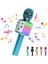 Çocuklar Için Karaoke Mikrofonu, LED Işıklı Bluetooth Kablosuz Mikrofon, Kız Erkek Yetişkinler Için Taşınabilir El Karaoke Mikrofon Hoparlör Makinesi (Mavi) (Yurt Dışından) 1