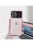 Apple iPhone 15 Pro Kamera Lens Korumalı Kenarı Renkli Luxury Şeffaf Kılıf Pembe 1