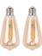 2x Kısılabilir E27 4W Retro Vintage Filament ST64 Cob LED Ampul Işık Lamba Gövdesi (Yurt Dışından) 1