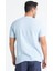 Kısa Kol Müslin Erkek Ribanalı Tshirt Buz Mavi Bmv 2