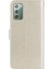 Rhinestone Dekor Baskı Samsung Galaxy NOTE20 4g/5g-Gold Için Baykuş Çiçek Deri Cüzdan Stand Kılıfı (Yurt Dışından) 4