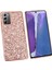 Samsung Galaxy NOTE20 4g/5g-Rose Gold Için Işıltılı Payetler Kaplama Tpu Çerçevesi+Pc Hibrit Kılıf (Yurt Dışından) 3