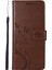 Kelebek Çiçek Baskı Tpu+Pu Deri Cüzdan Stand Kapağı Kılıfı Samsung Galaxy NOTE20 ULTRA/NOTE20 Ultra 5g-Brown (Yurt Dışından) 2