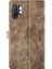 Samsung Galaxy Note 10 Plus/note 10 Plus 5g-Brown Için Çok Sayıda Kart Yuvası ve Fermuar Cebi ile Kayma Olmayan Pu Pu Deri Deri Flip Case Stand Stand Cüzdan Kapağı Cüzdan Kapağı (Yurt Dışından) 3